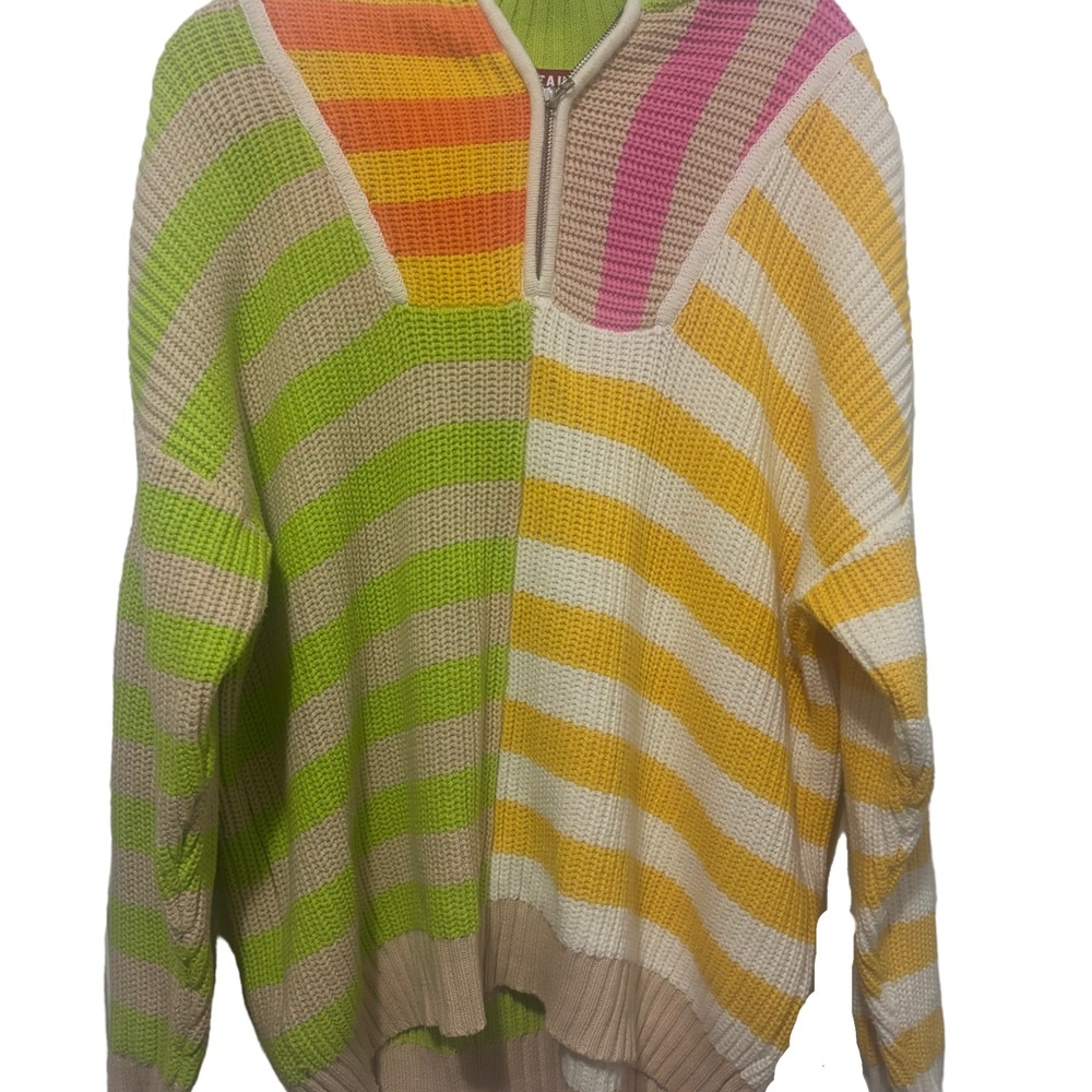 Staud Colorful Striped Women's Sweater